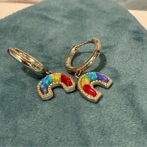 Kendra Scott Multicolor Rainbow Hoop Earrings